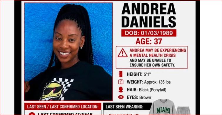 You are currently viewing Andrea Daniels Miami, FL Missing Person, Search Underway After Last Seen in Brickell Area 