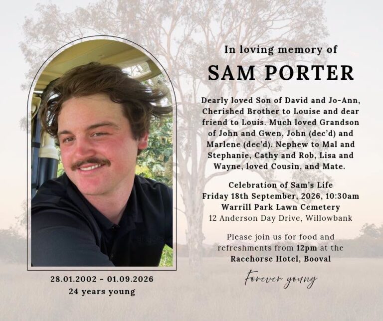 You are currently viewing Sam Porter Ipswich, AU Obituary, Cause Of Death- Beloved Resident Passed Away Unexpectedly Family and Friends Mourn