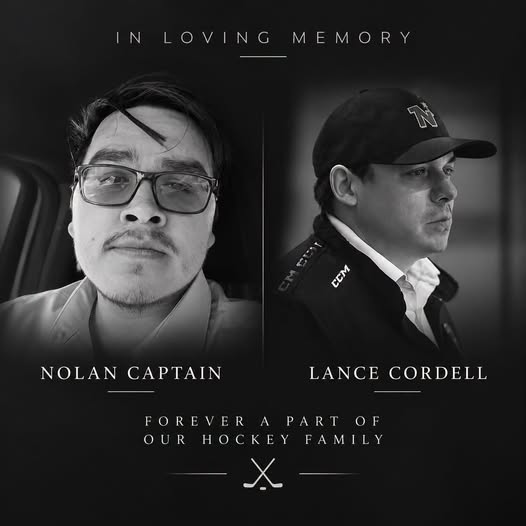 You are currently viewing Nolan Captain and Lance Cordell Obituary,Norway House Minor Hockey  Mourns Loss of Beloved Coaches